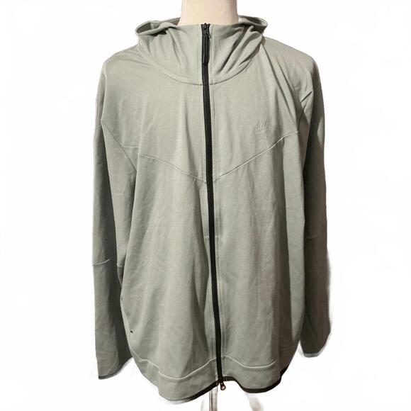 Nike Men's Sportswear Tech Fleece Full-Zip Hoodie Jacket Size XXL Green - Picture 4 of 4